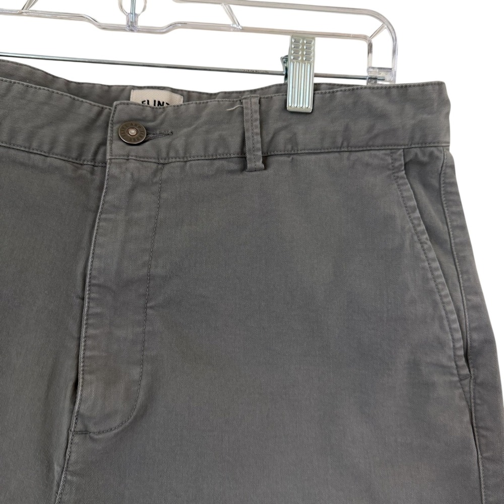 Flint and Tinder Charcoal Gray Chino Shorts Mens‎ Sz 33 Flat Front Huckberry - Picture 7 of 14